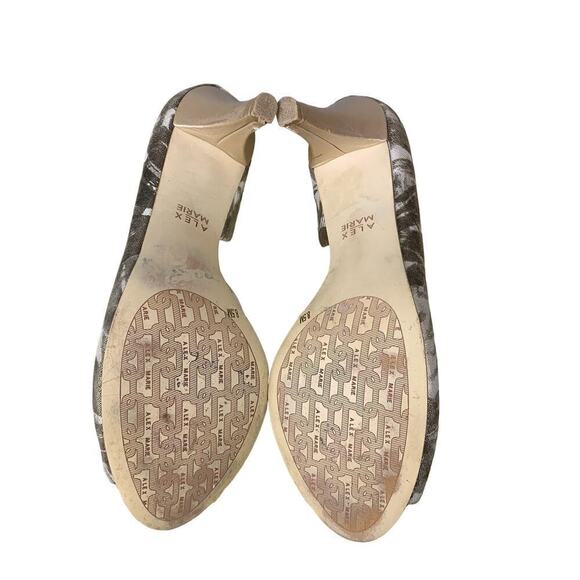 Alex Marie Gold Cream Peep Toe D 'Orsey 3” Heels Women’s Size 8.5 - Picture 8 of 10